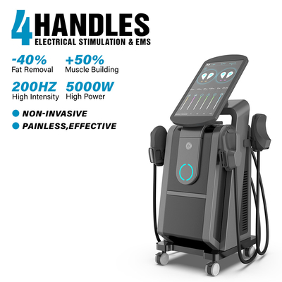 2 Fuente de alimentación Ems máquina de belleza escultórica con 4 asas estimulador magnético máquina de construcción muscular pelvica